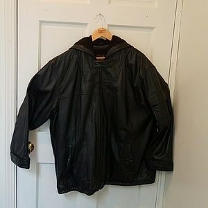Wilsons/Maxima Hooded Leather jacket